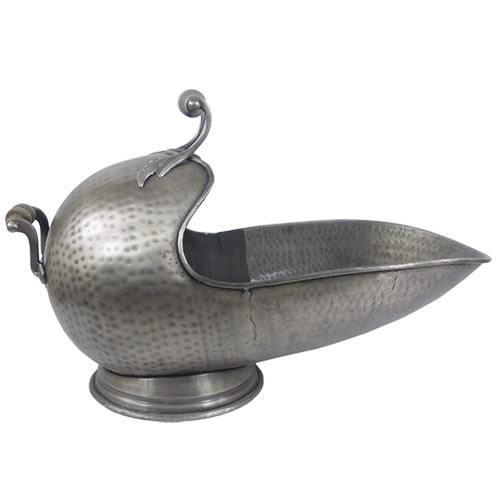 Coal Scuttle Antique pewter Finish - Click Image to Close